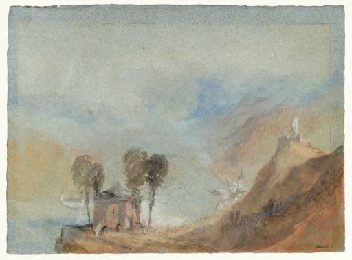 Joseph Mallord William Turner, ‘Bernkastel and the Landshut, with a Hillside Shrine’ c.1839