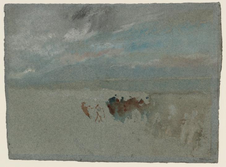 Joseph Mallord William Turner, ‘?Fishermen Launching or Beaching a Boat’ c.1826-40