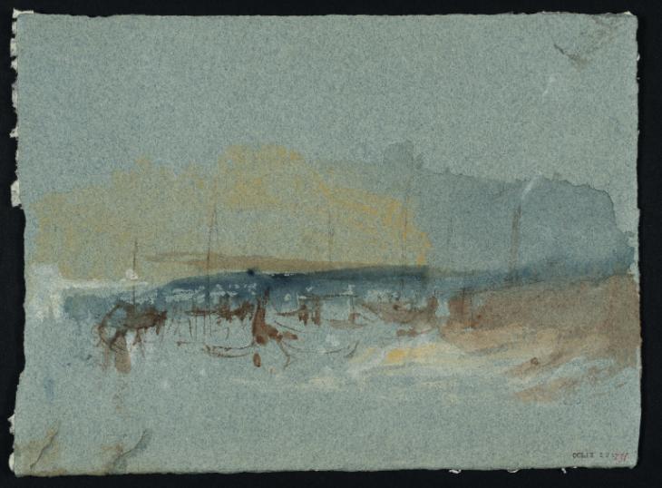 Joseph Mallord William Turner, ‘Shipping and Coastal Terrain’ c.1830