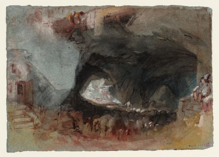 Joseph Mallord William Turner, ‘Cave Interior with Wine Barrels, near Saumur’ c.1826-8