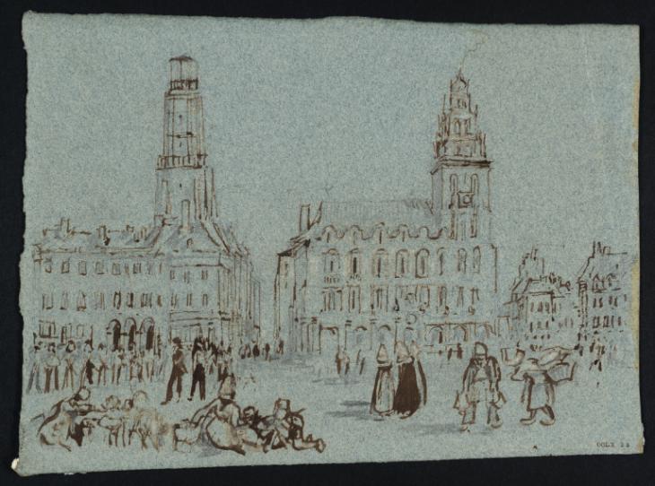 Joseph Mallord William Turner, ‘Tour de Guet and Hôtel de Ville, Calais’ c.1826-30