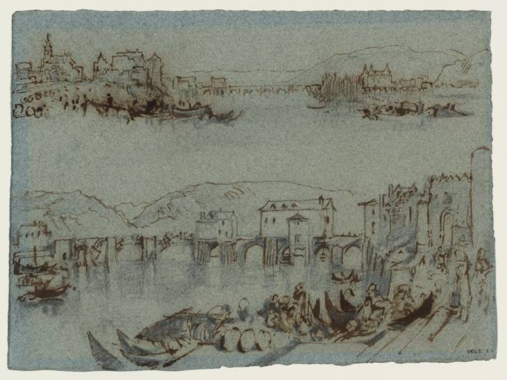 Joseph Mallord William Turner, ‘Two Views at Vernon, on the River Seine’ ?1827-9