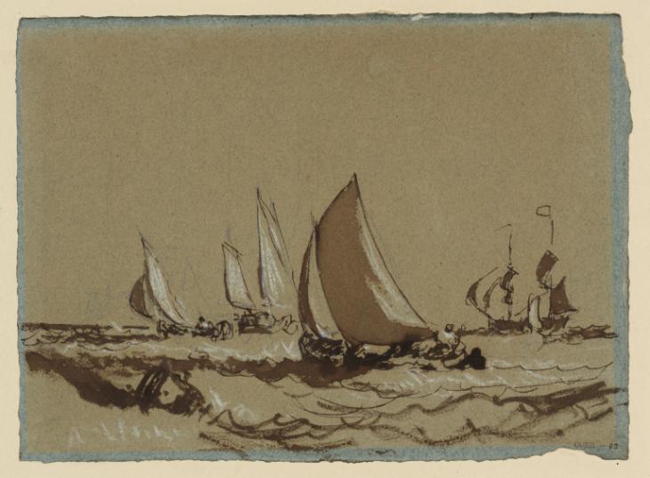 Joseph Mallord William Turner, ‘Shipping in a Fresh Breeze, ?off Cowes’ 1827
