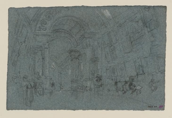 Joseph Mallord William Turner, ‘Grande Galerie, Palais du Louvre’ c.1826-32