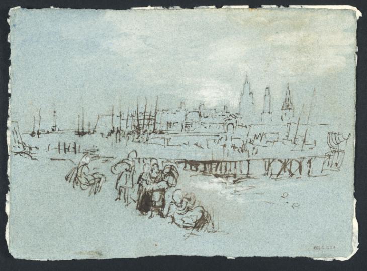 Joseph Mallord William Turner, ‘Figures on a Beach, near Calais’ c.1826-30