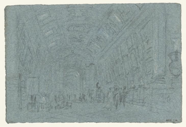 Joseph Mallord William Turner, ‘Grande Galerie, Palais du Louvre’ c.1826