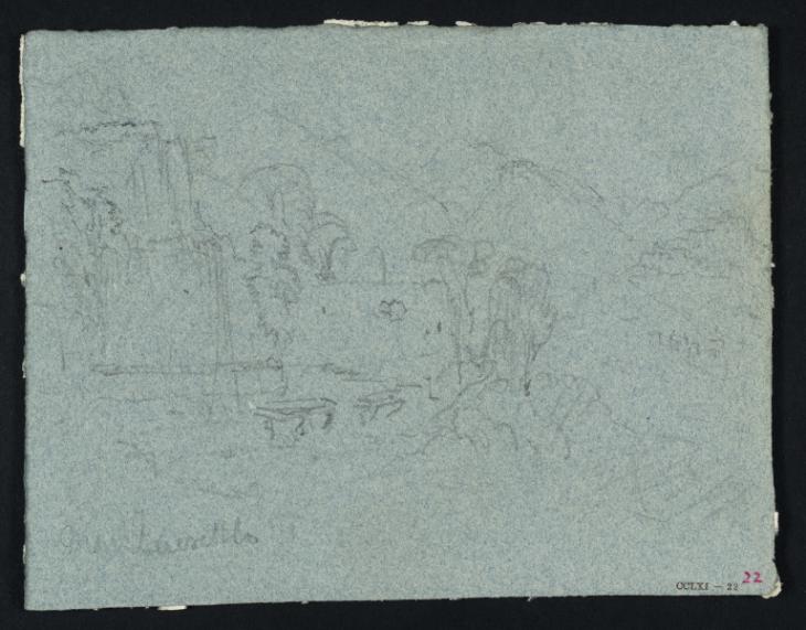 Joseph Mallord William Turner, ‘An ?Italian Fort in a Wooded Valley’ c.1828-43