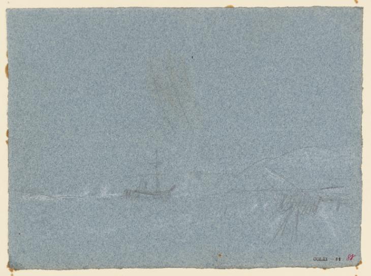 Joseph Mallord William Turner, ‘Sail Boat and Coastal Terrain’ c.1830