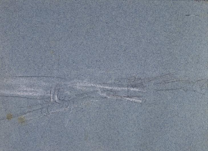 Joseph Mallord William Turner, ‘Coastal Terrain and Sail Boats’ c.1830 (Verso)