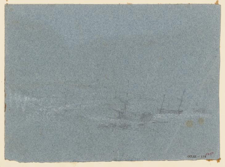 Joseph Mallord William Turner, ‘Coastal Terrain and Sail Boats’ c.1830