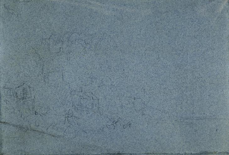 Joseph Mallord William Turner, ‘Buildings in ?Coastal Terrain’ c.1830 (Verso)