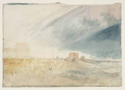 Joseph Mallord William Turner, ‘Brighton Beach with Bathing Machines’ c.1830