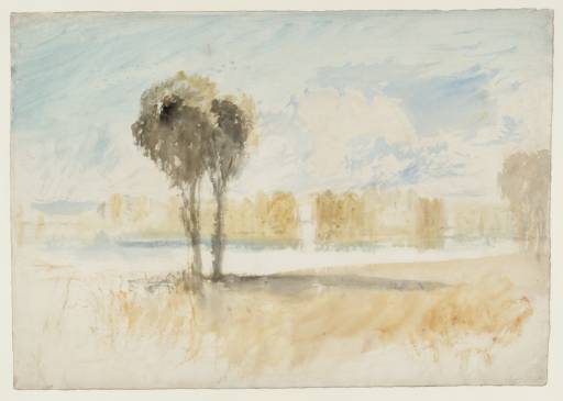 Joseph Mallord William Turner, ‘Garrick's Villa and the Temple to Shakespeare at Hampton on the River Thames’ c.1828