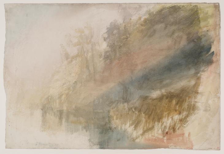 Joseph Mallord William Turner, ‘Trees beside Water, Perhaps Lake Tiny on the Farnley Estate’ c.1816-24