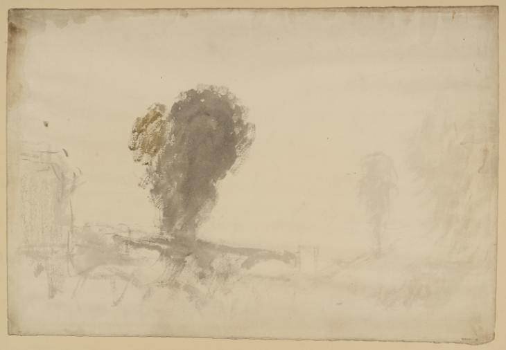Joseph Mallord William Turner, ‘An Idealised Italianate Landscape with Trees, Buildings and a Bridge’ c.1828-9