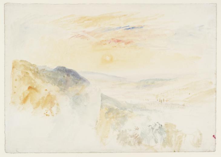 Joseph Mallord William Turner, ‘The Valley of the Wharfe from Caley Park towards Sunset’ c.1816-18
