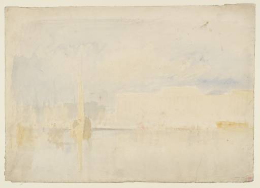 Joseph Mallord William Turner, ‘The Custom House, London, from the River Thames’ c.1825