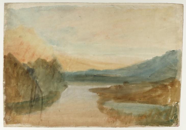 Joseph Mallord William Turner, ‘A River Valley at Sunset’ c.1820-40