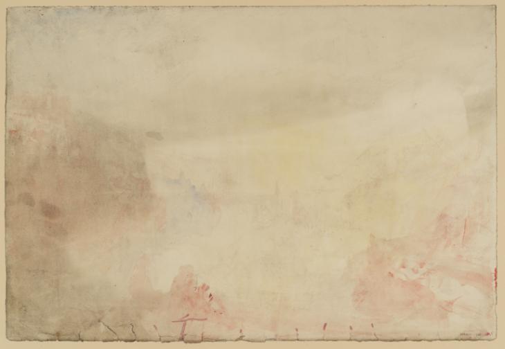 Joseph Mallord William Turner, ‘?A Distant Town in a Valley’ c.1820-40