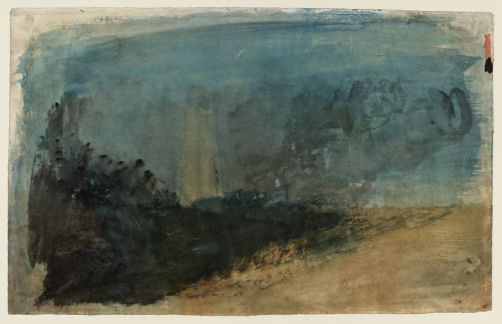 Joseph Mallord William Turner, ‘A Tower or Spire in a Landscape ('Aurora Borealis')’ c.1825-38