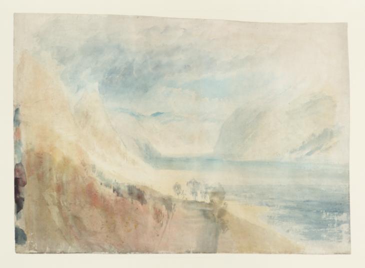 Joseph Mallord William Turner, ‘Burg Sooneck with Bacharach in the Distance’ c.1819-20