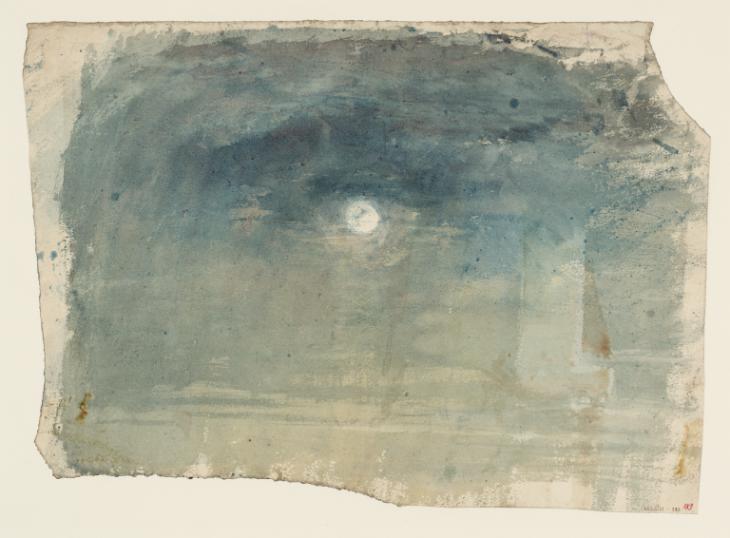 Joseph Mallord William Turner, ‘The Full Moon over a Sailing Boat at Sea’ c.1823-6
