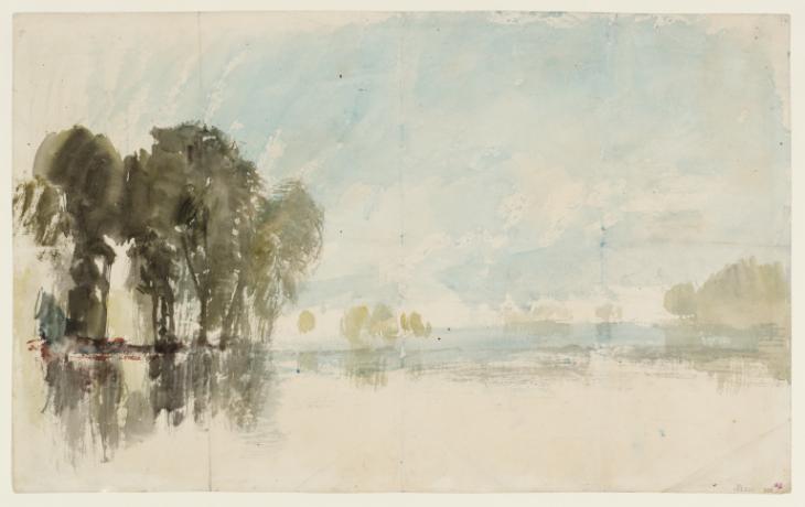 Joseph Mallord William Turner, ‘River Scene with Trees, Perhaps on the Thames’ c.1822-7