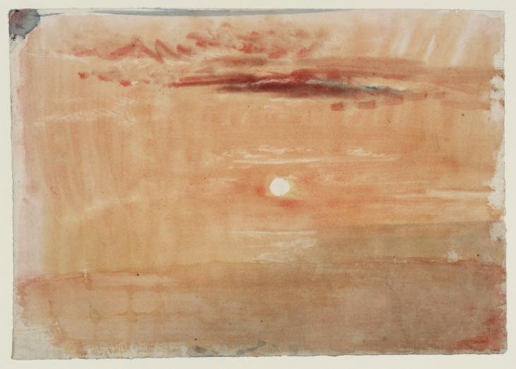 Joseph Mallord William Turner, ‘The Sun Rising or Setting over Water’ c.1825-30