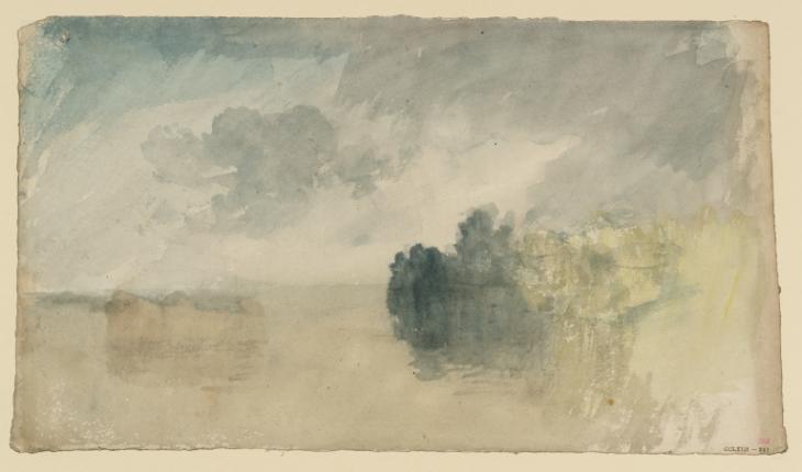 Joseph Mallord William Turner, ‘Trees by a Lake or River, with a Cloudy Sky’ c.1820-40