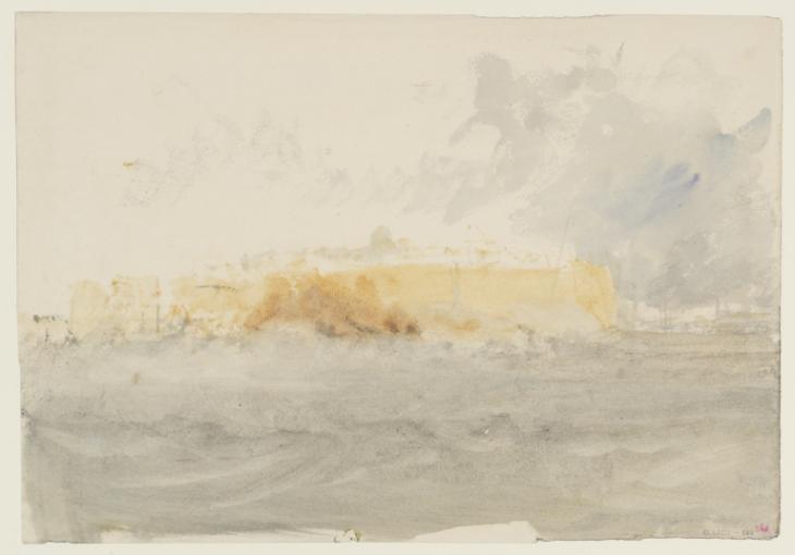 Joseph Mallord William Turner, ‘Town, from the Sea; possibly Margate’ c.1822-8