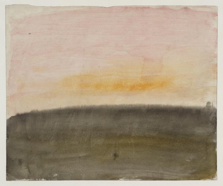Joseph Mallord William Turner, ‘A Dawn or Sunset Sky above a Landscape’ c.1820-40