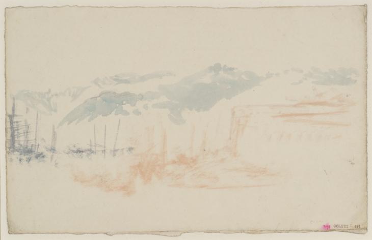 Joseph Mallord William Turner, ‘Coastal Terrain and Shipping’ c.1830