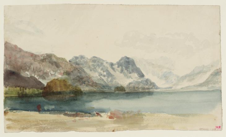Joseph Mallord William Turner, ‘A Lake Surrounded by Mountains, Possibly Derwentwater in the Lake District’ c.1820-40