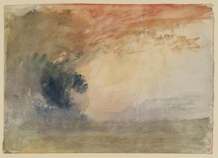 Joseph Mallord William Turner, ‘Clouds above a Landscape at Sunset’ c.1820-40