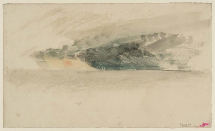Joseph Mallord William Turner, ‘?Deal or Brighton from the Sea’ c.1824-8