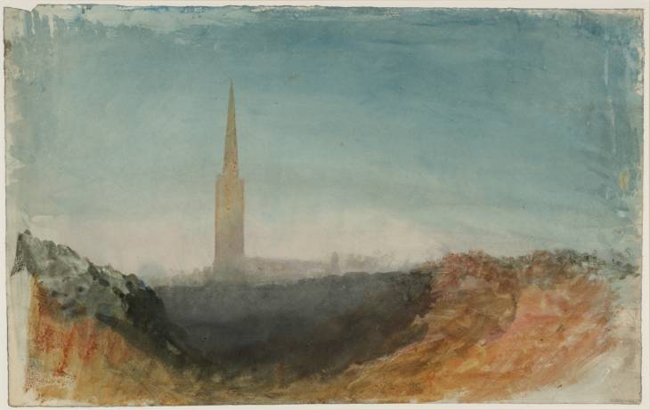 Joseph Mallord William Turner, ‘A Church Spire, Possibly at Petworth, Grantham or Newark’ c.1828-30