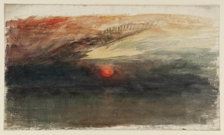 Joseph Mallord William Turner, ‘Sunset through Dark Clouds ?over the Sea’ c.1823-6