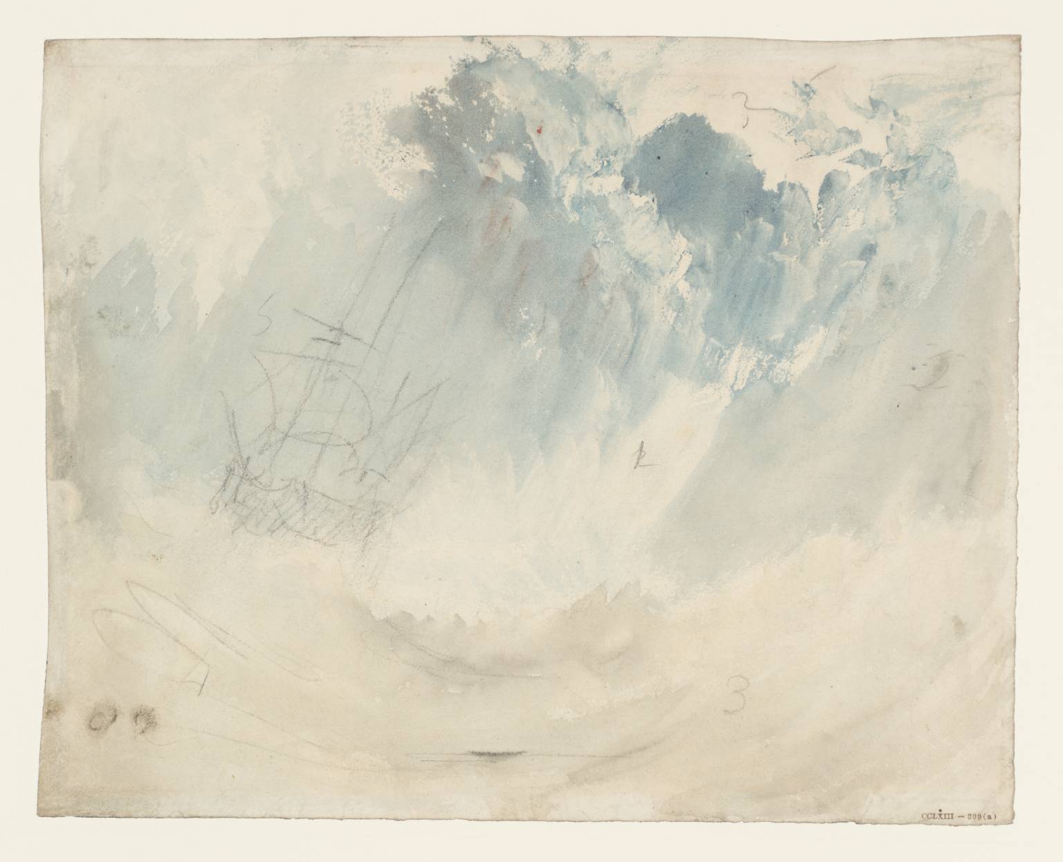 Joseph Mallord William Turner A Tree with a Line of Trees Beyond c1789  JMW Turner Sketchbooks Drawings and Watercolours  Tate