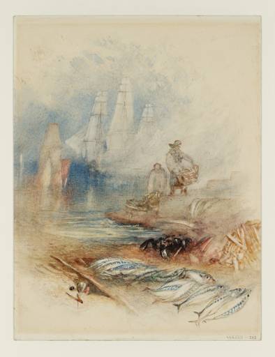 Joseph Mallord William Turner, ‘Study for Unidentified Vignettes: Mackerel on a Beach’ c.1835