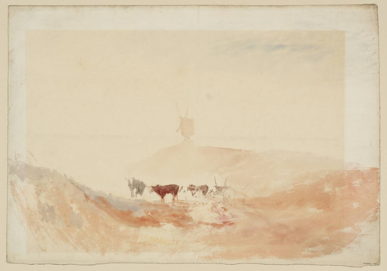 Windmill, with Cattle