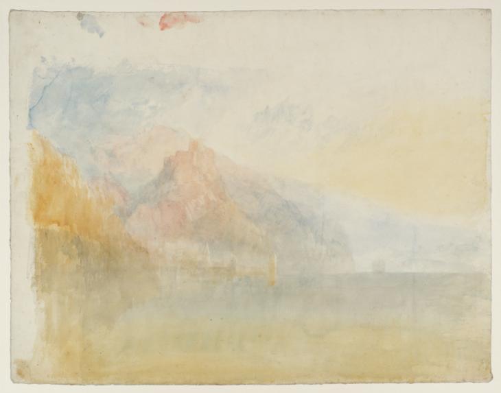 Joseph Mallord William Turner, ‘Kaub and the Castle of Gutenfels’ c.1820-4