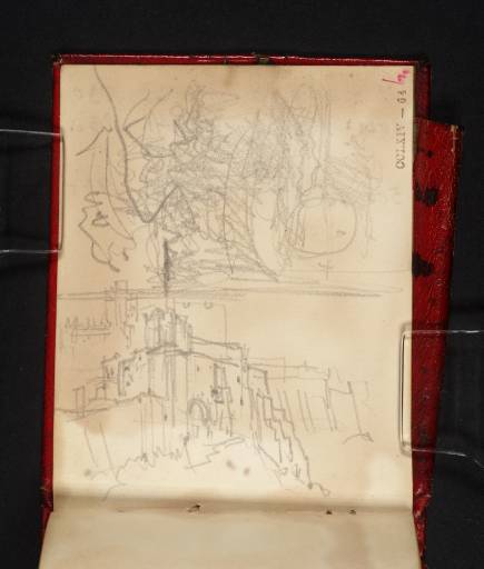 Joseph Mallord William Turner, ‘Composition Study; and a Sketch of a Castle’ c.1830-1