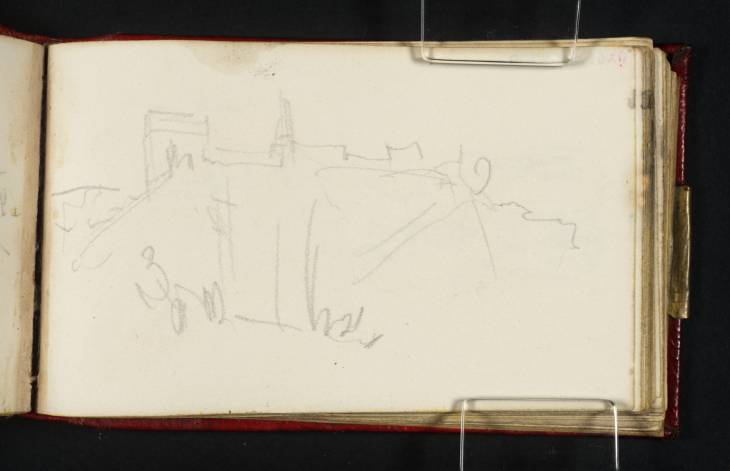 Joseph Mallord William Turner, ‘Buildings on a Hill, ?Berwick Town Walls’ 1831