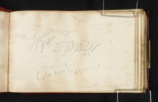 Joseph Mallord William Turner, ‘Distant Mountains, and the Inscription 'Mr Turner'’ 1831