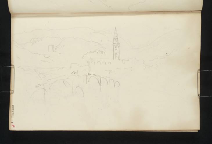 Joseph Mallord William Turner, ‘Peebles Bridge and Parish Church with Neidpath Castle in the Distance’ 1834