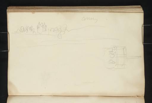 Joseph Mallord William Turner, ‘Prestonpans Mercat Cross; and ?Fa'side Castle, Tranent’ 1834