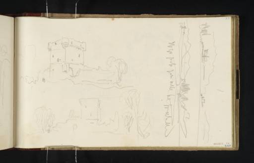 Joseph Mallord William Turner, ‘Sketches of Lochleven Castle, Kinross’ 1834