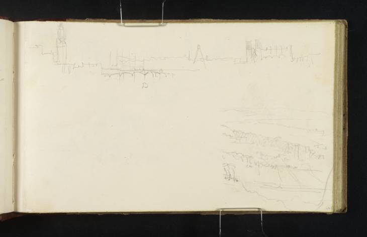 Joseph Mallord William Turner, ‘Edinburgh North Bridge; and Continuation of Edinburgh, from St Anthony's Chapel’ 1834
