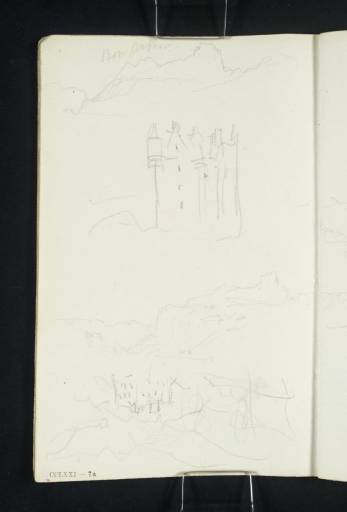 Joseph Mallord William Turner, ‘Sketches of Dunderave Castle; ?Ardkinglas House; and Ben Arthur’ 1831