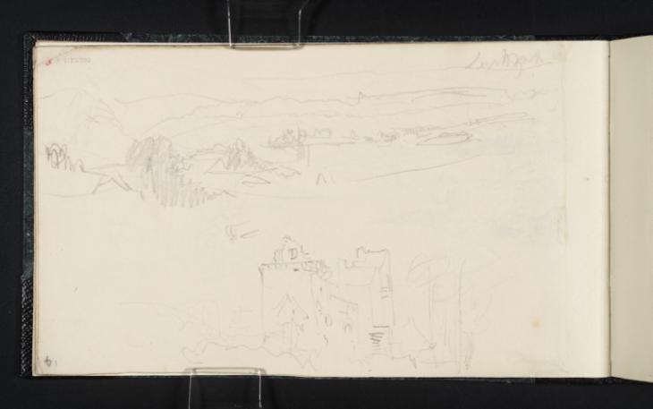 Joseph Mallord William Turner, ‘Loch Leven with Lochleven Castle; and Burleigh Castle, Milnathort’ 1834